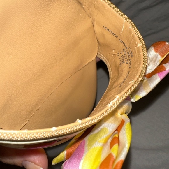 Liz Claiborne Cuba kitten mule heel Y2K bow leather spring summer slide on 10M - Picture 9 of 10